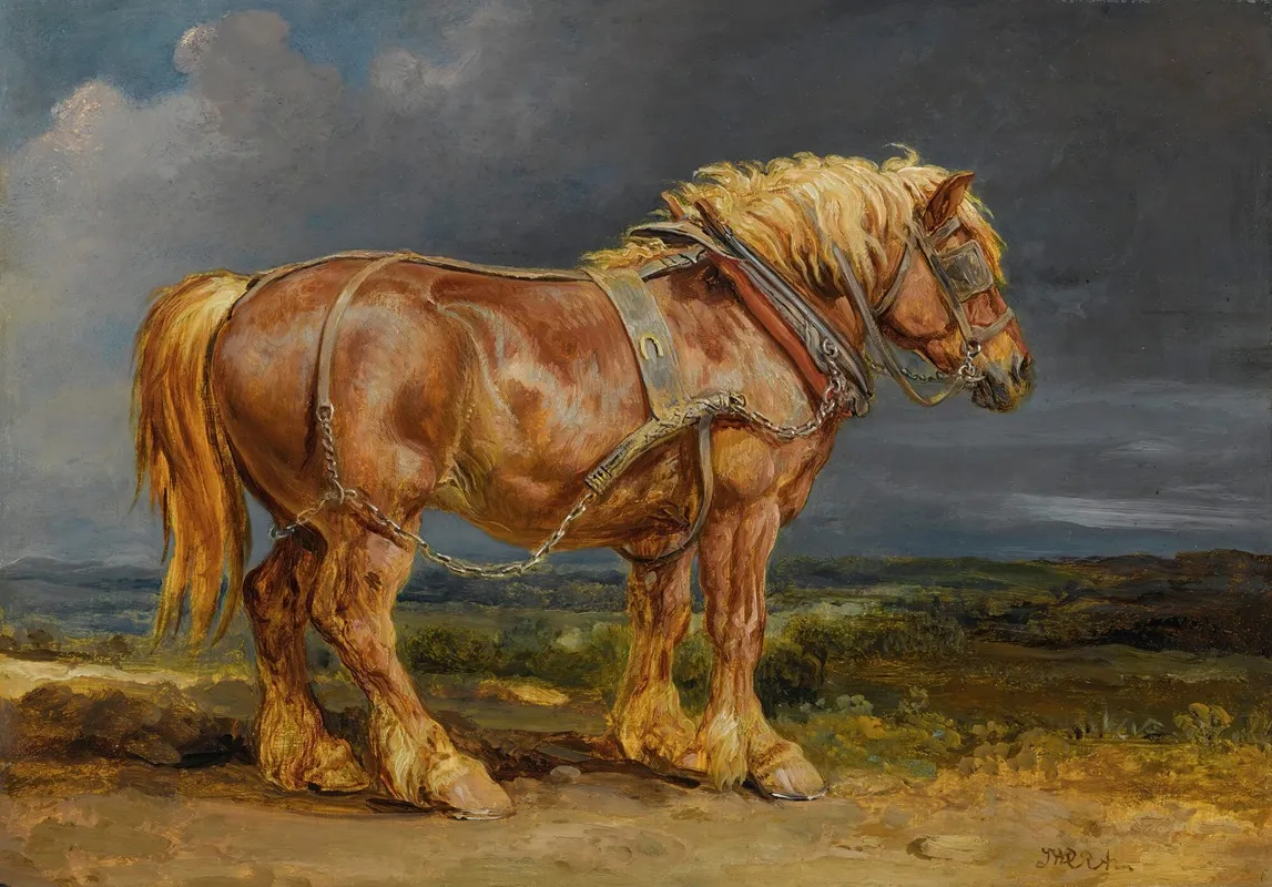 Cheshunt The Shire Horse Elephant In An Extensive Landscape Wall Art by James Ward - High-Resolution Digital Print