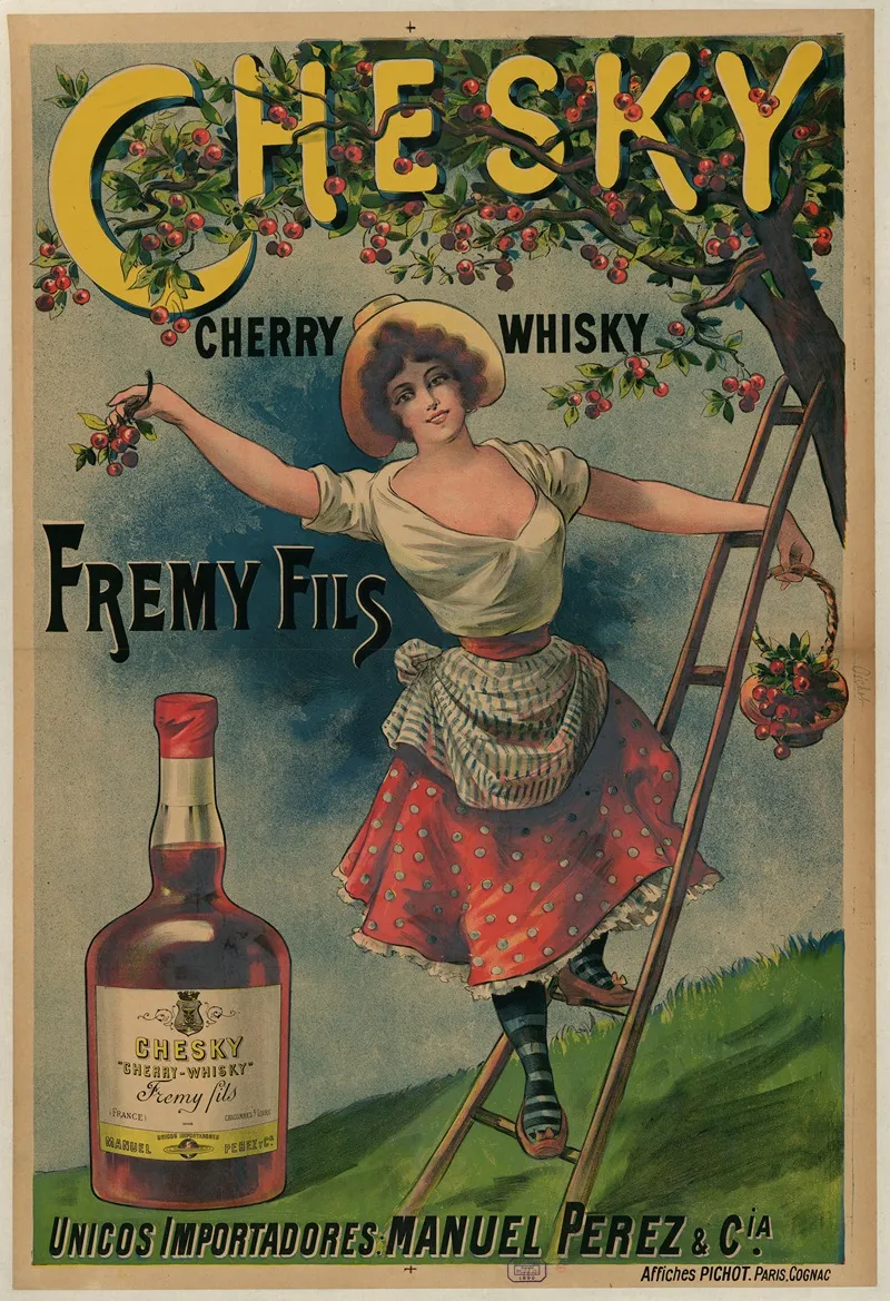 Chesky Cherry Wisky Fremy Fils Wall Art by Affiches Pichot - High-Resolution Digital Print