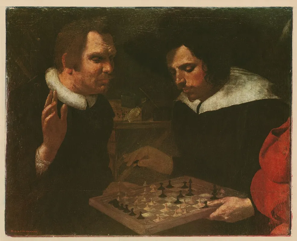 Chess Players Shakespeare And Ben Jonson Wall Art by C. De. Heyman - High-Resolution Digital Print