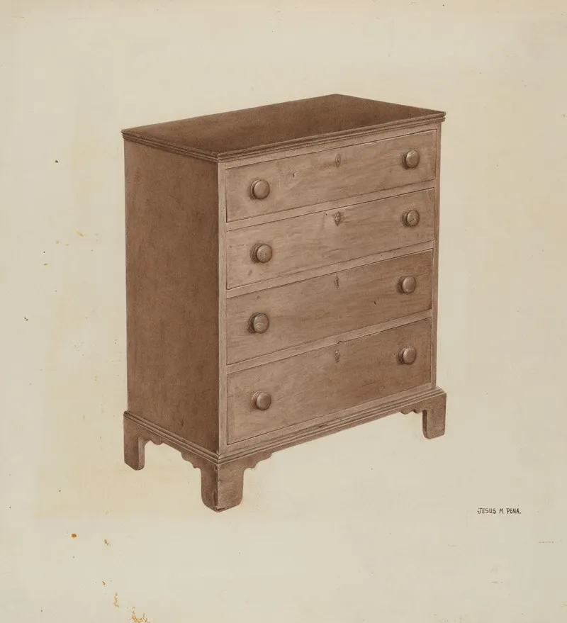 Chest Of Drawers 24 Wall Art by Jesus Pena - High-Resolution Digital Print