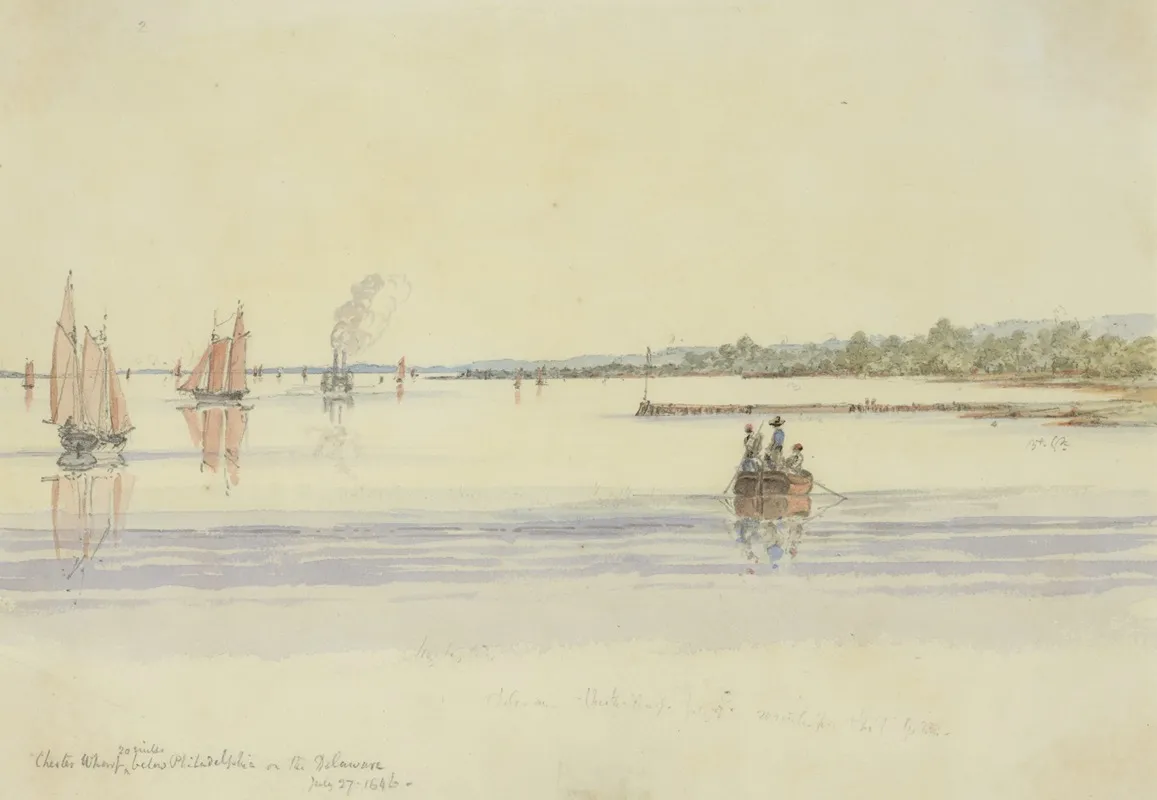 Chester Wharf 20 Miles Below Philadelphia On The Delaware July 27 1846