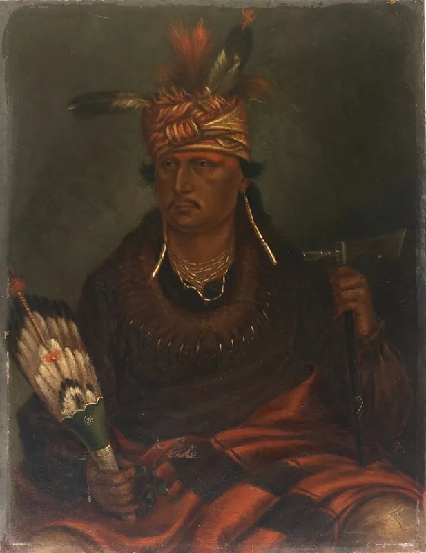 Chetan Woa Kutoa Mang The Hawk Who Hunts Walking Wall Art by Antonio Zeno Shindler - High-Resolution Digital Print