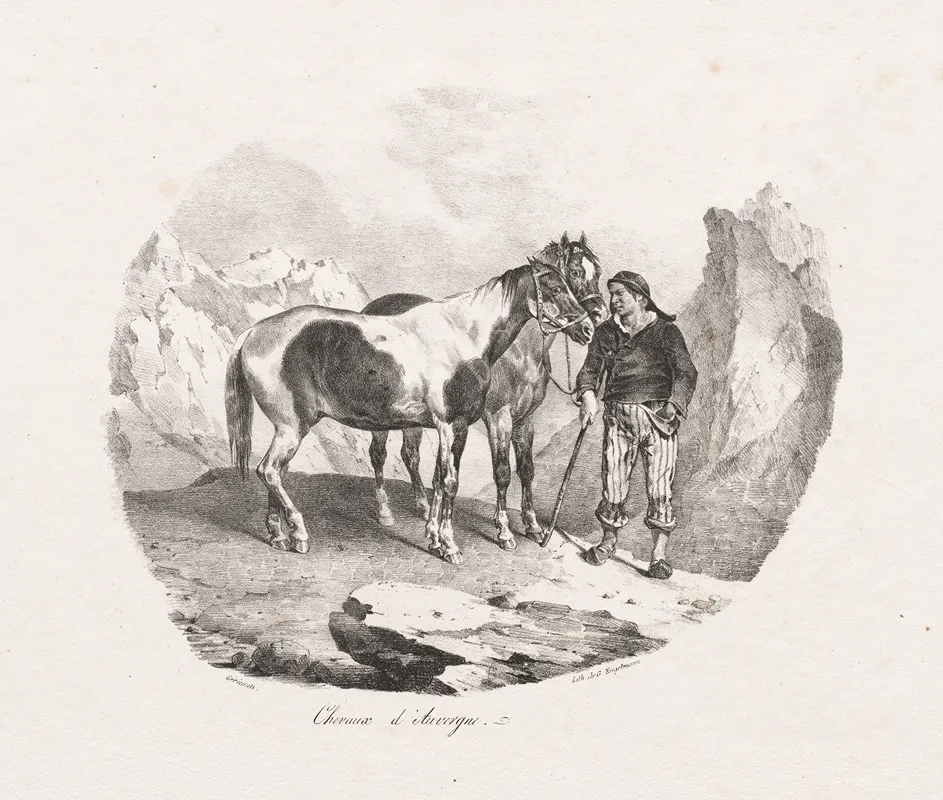 Chevaux D Auvergne Wall Art by Théodore Géricault - High-Resolution Digital Print