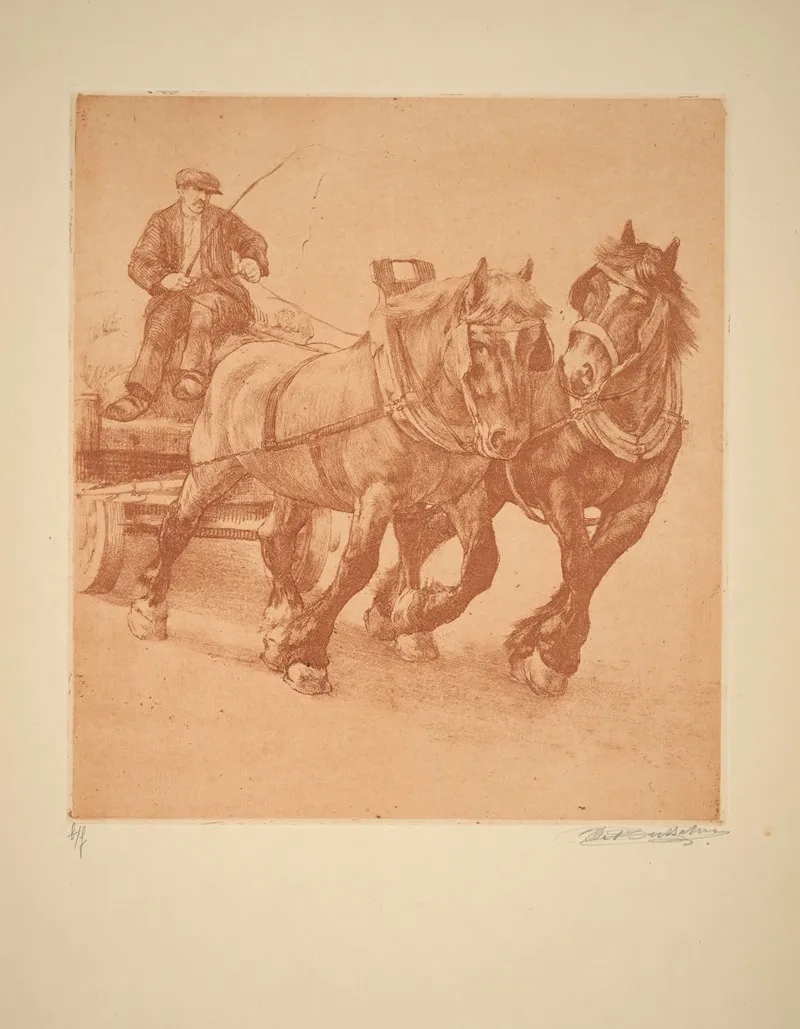 Chevaux En Action Wall Art by Léon Bartholomé - High-Resolution Digital Print