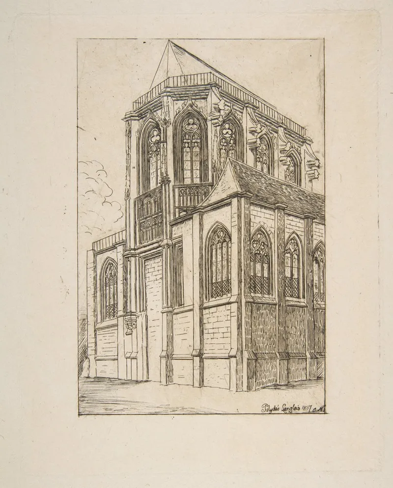 Chevet De St Martin Sur Renelle The Apse Of The Church Of St Martin Sur Renelle Paris After Langlois
