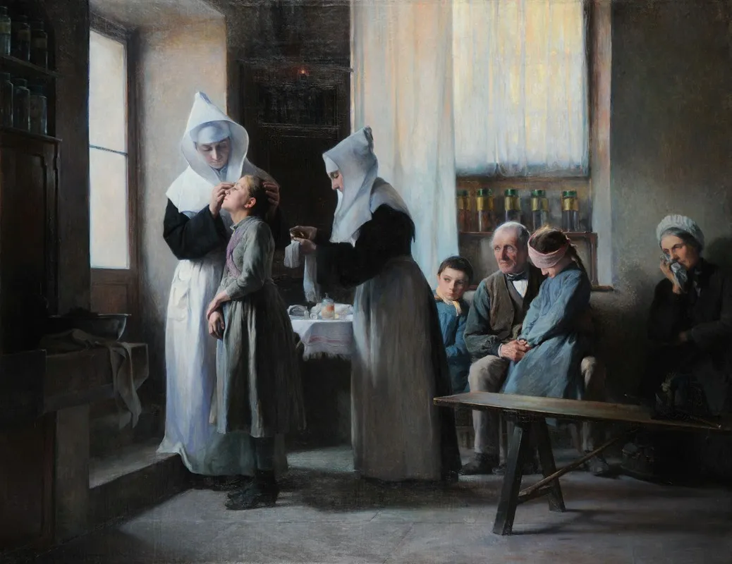 Chez Les Soeurs Wall Art by Henri Laurent-Desrousseaux - High-Resolution Digital Print