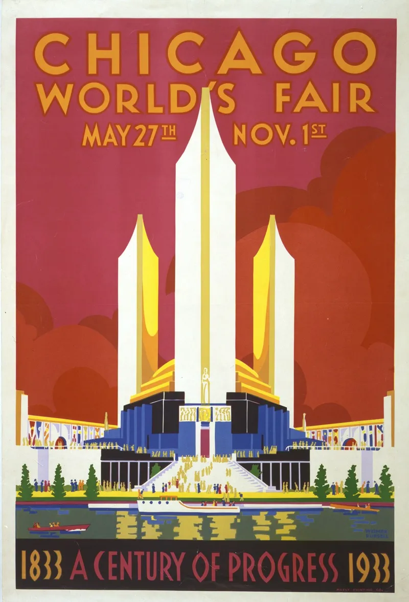 Chicago Worlds Fair A Century Of Progress Wall Art by Weimer Pursell - High-Resolution Digital Print