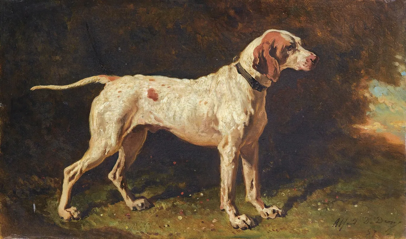 Chien A Larret Wall Art by Alfred De Dreux - High-Resolution Digital Print