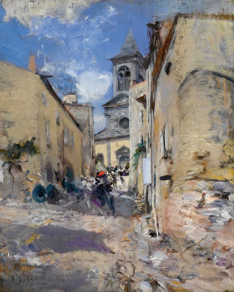 Chiesa Di Paese Luscita Dalla Messa
