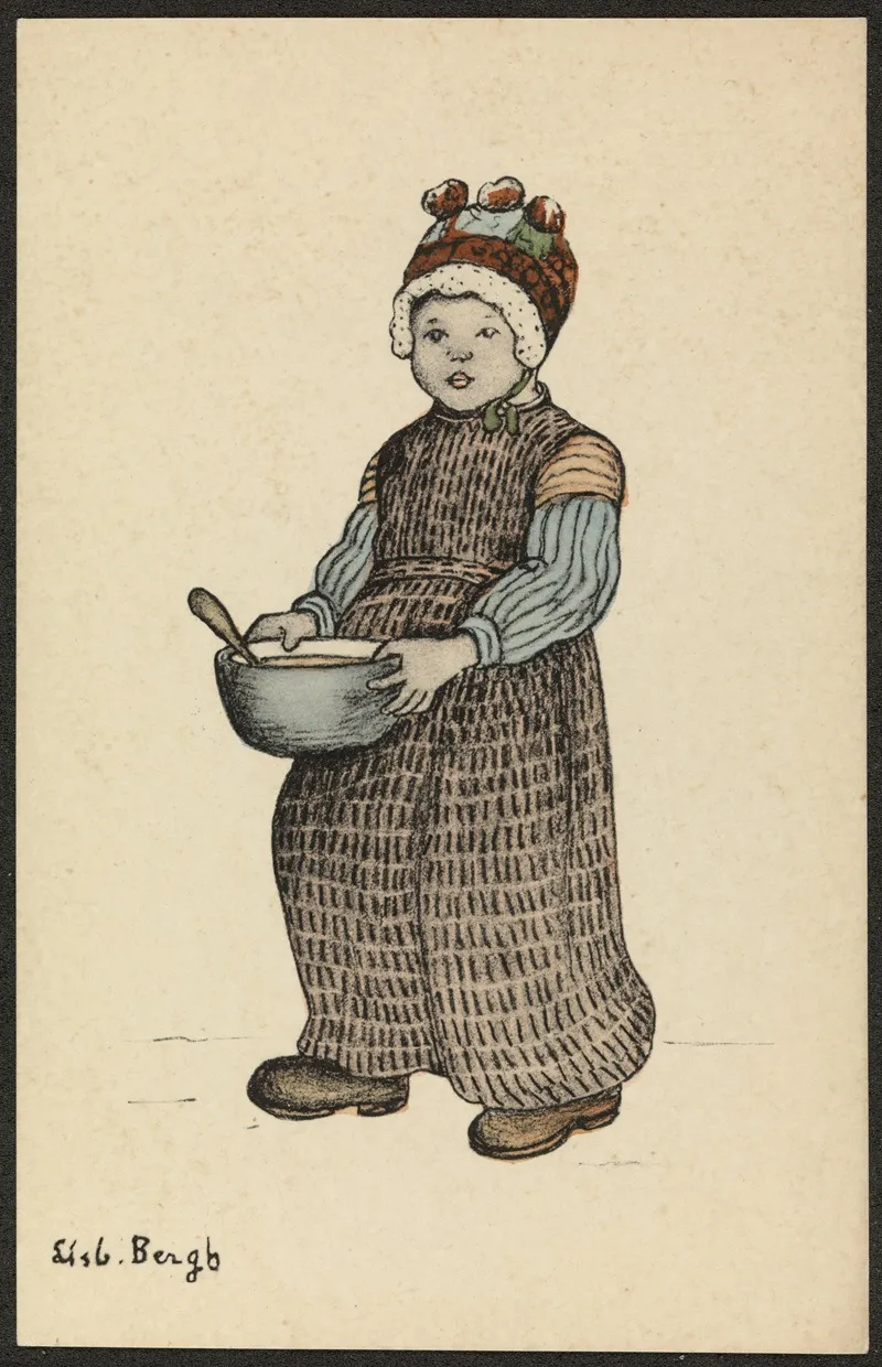 Child Holding Bowl Wall Art by Lisbeth Bergh - High-Resolution Digital Print