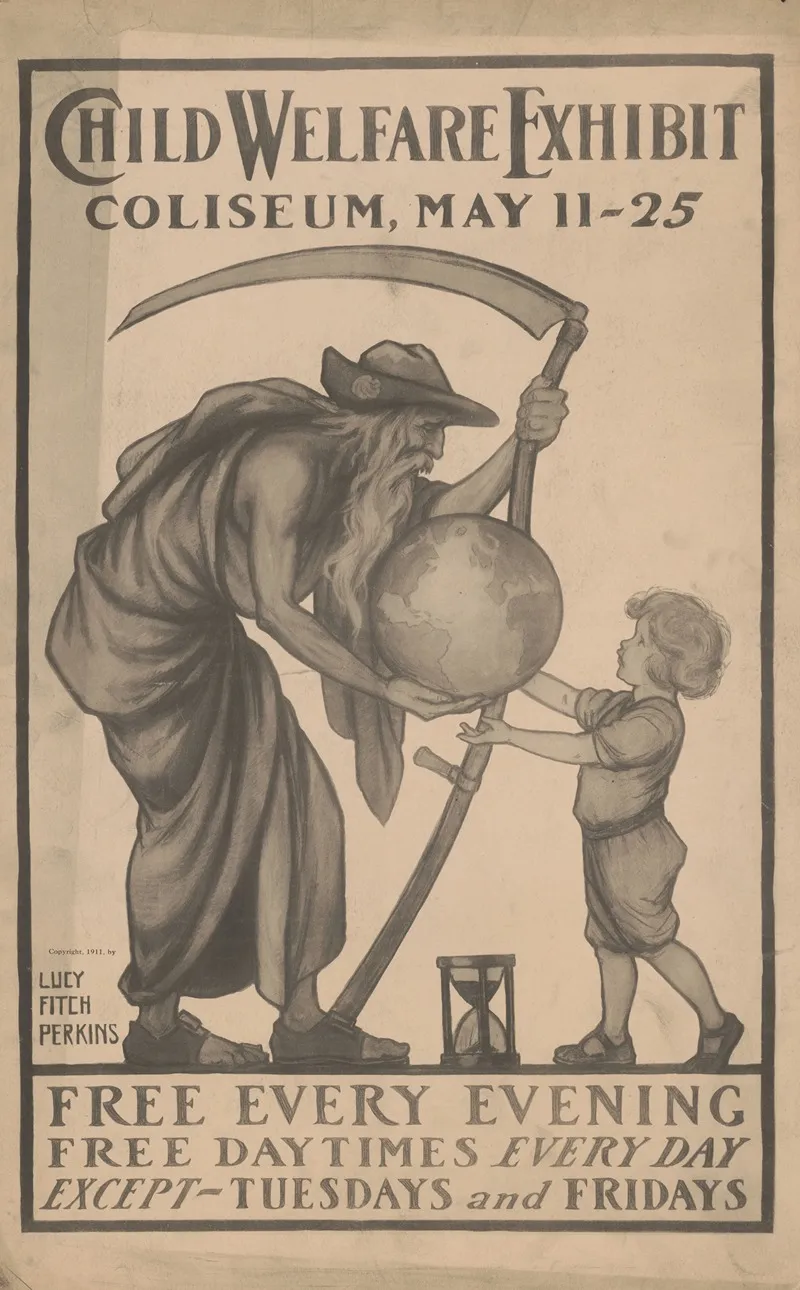 Child Welfare Exhibit Coliseum May 11 25 Wall Art by Lucy Fitch Perkins - High-Resolution Digital Print