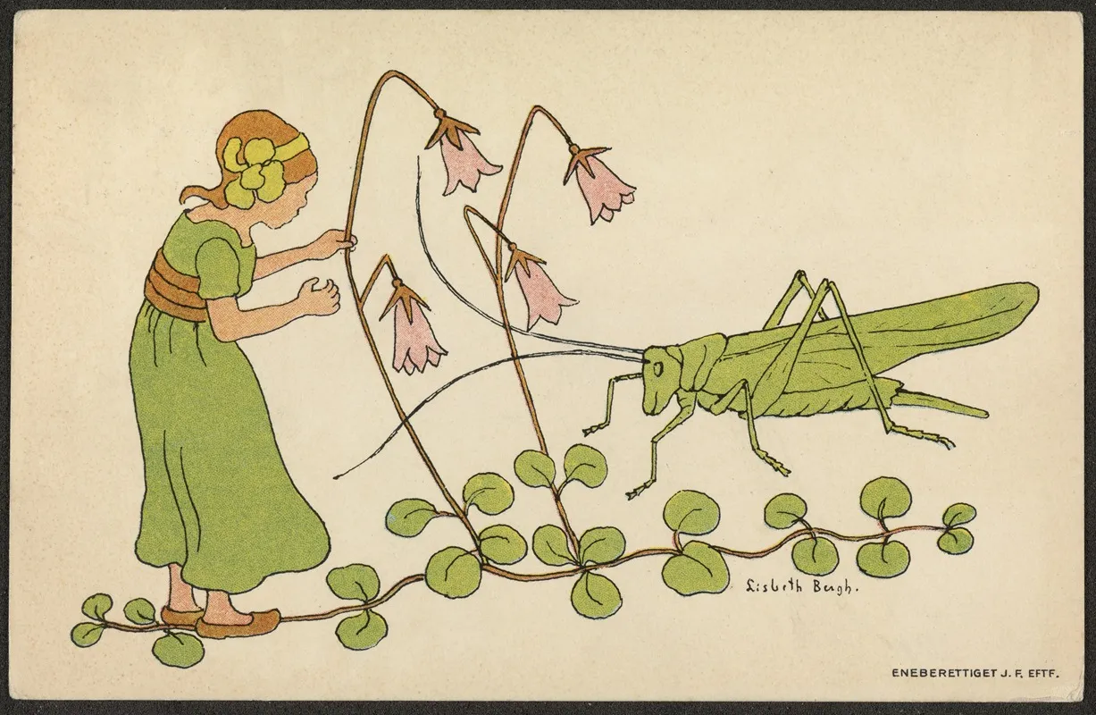 Child With Cricket Wall Art by Lisbeth Bergh - High-Resolution Digital Print