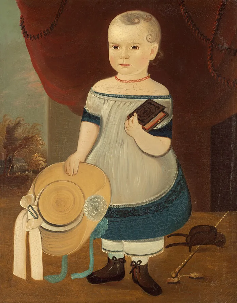 Child With Straw Hat Wall Art by William Matthew Prior - High-Resolution Digital Print