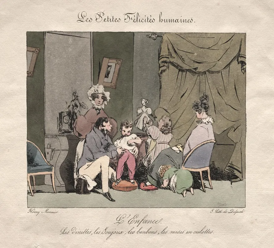 Childhood 2 Wall Art by Henry Bonaventure Monnier - High-Resolution Digital Print