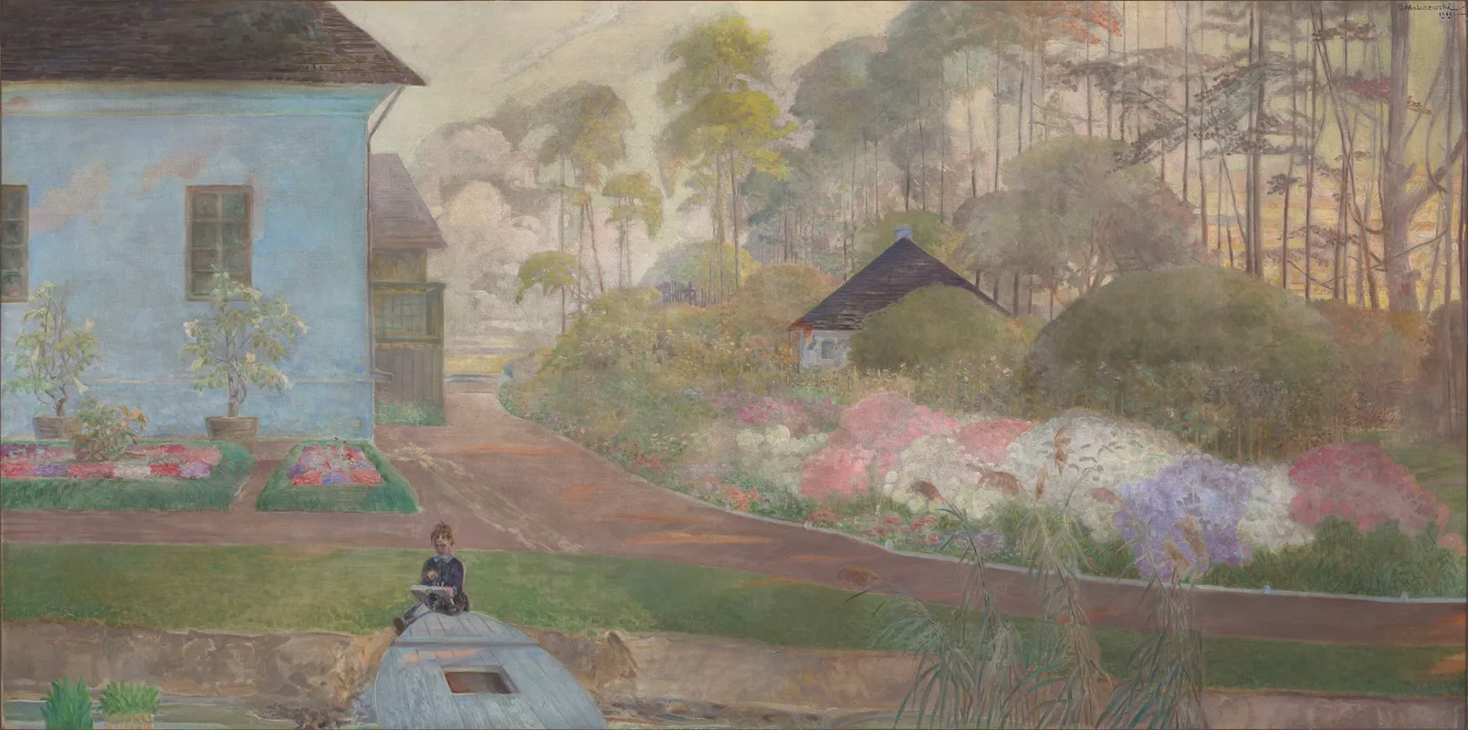 Childhood Jacek By The Pond At Wielgie From My Life Series Wall Art by Jacek Malczewski - High-Resolution Digital Print