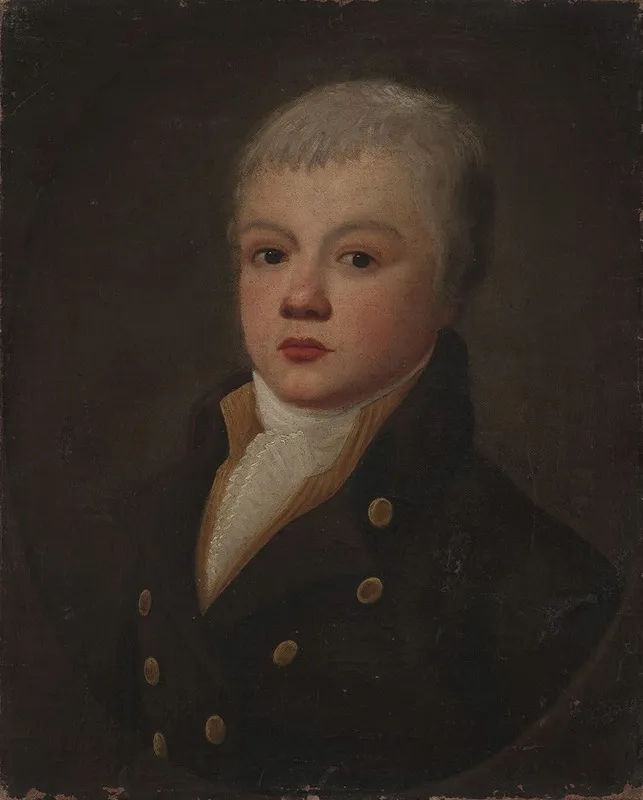 Childhood Portrait Of Jan Wolowicz 1778 Wall Art by Maciej Topolski - High-Resolution Digital Print