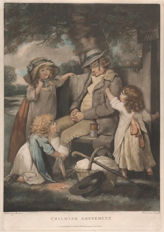 Childish Amusement Wall Art by George Morland - High-Resolution Digital Print