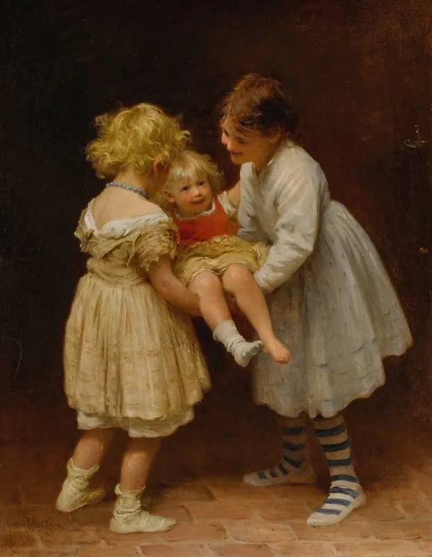 Children At Play 3 Wall Art by John Morgan - High-Resolution Digital Print