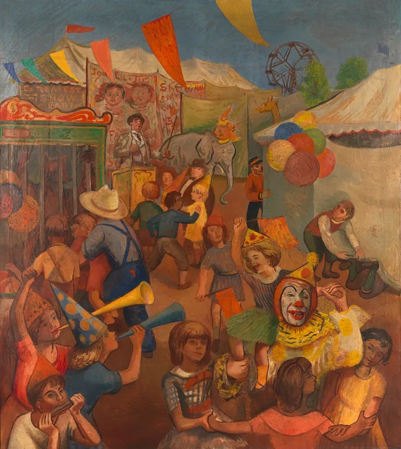 Children At Play And Sport Ii Wall Art by Moses Soyer - High-Resolution Digital Print