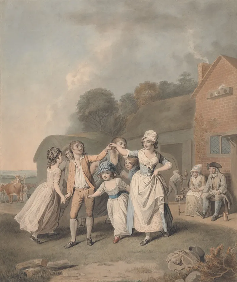 Children Dancing 2 Wall Art by George Townly Stubbs - High-Resolution Digital Print