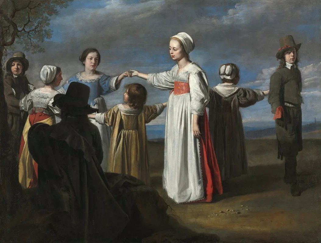 Children Dancing Wall Art by Le Nain family - High-Resolution Digital Print