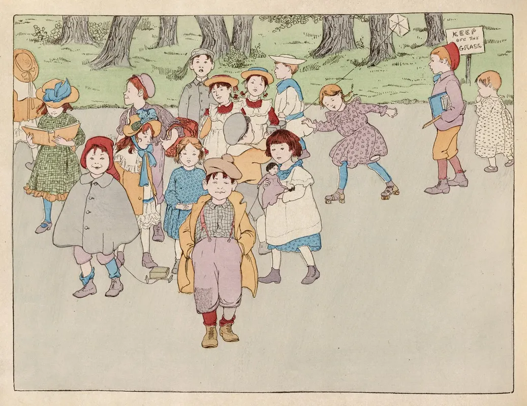 Children Of Our Town Pl 2 Wall Art by Ethel Mars - High-Resolution Digital Print