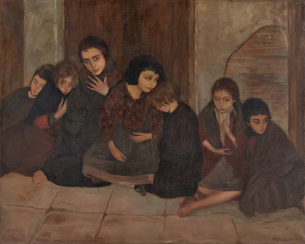 Children Of The Shtetl Wall Art by Maurycy Minkowski - High-Resolution Digital Print