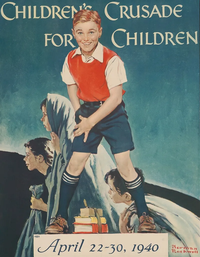 Childrens Crusade For Children April 22 30 1940 Wall Art by Norman Rockwell - High-Resolution Digital Print