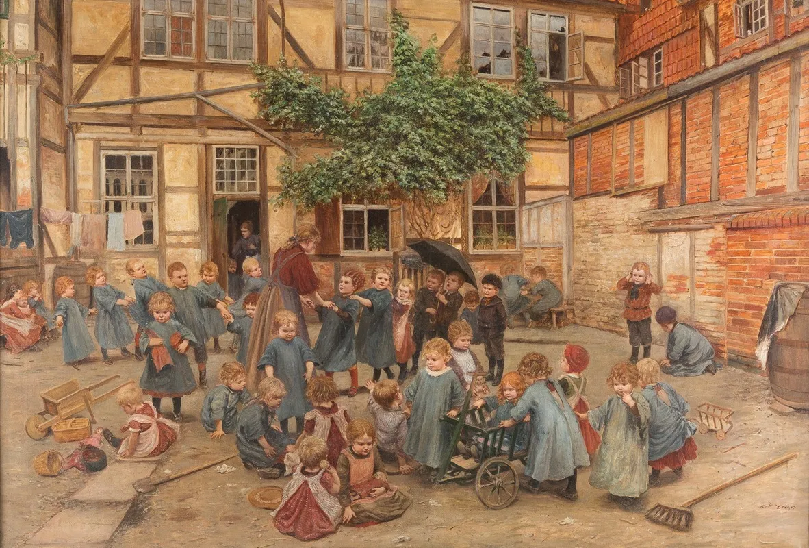 Childrens Day Care Wall Art by Franz Xaver Lang - High-Resolution Digital Print