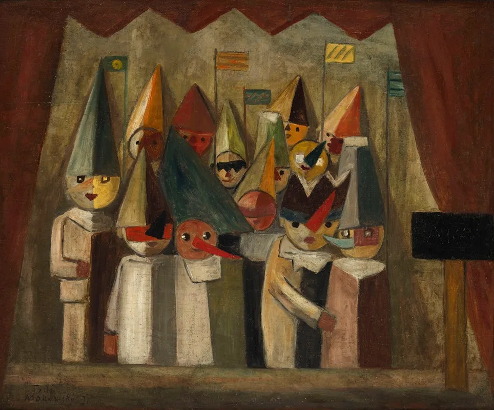 Childrens Theatre Wall Art by Tadeusz Makowski - High-Resolution Digital Print