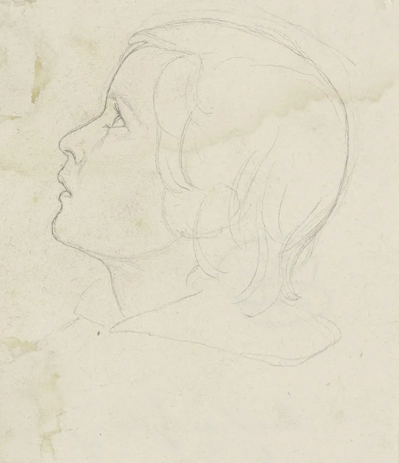 Childs Head 7 Wall Art by Angilbert Göbel - High-Resolution Digital Print