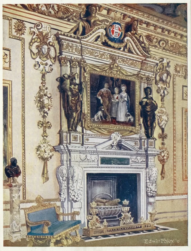 Chimneypiece In The Double Cube Room Wilton House Wall Art by Edwin Foley - High-Resolution Digital Print