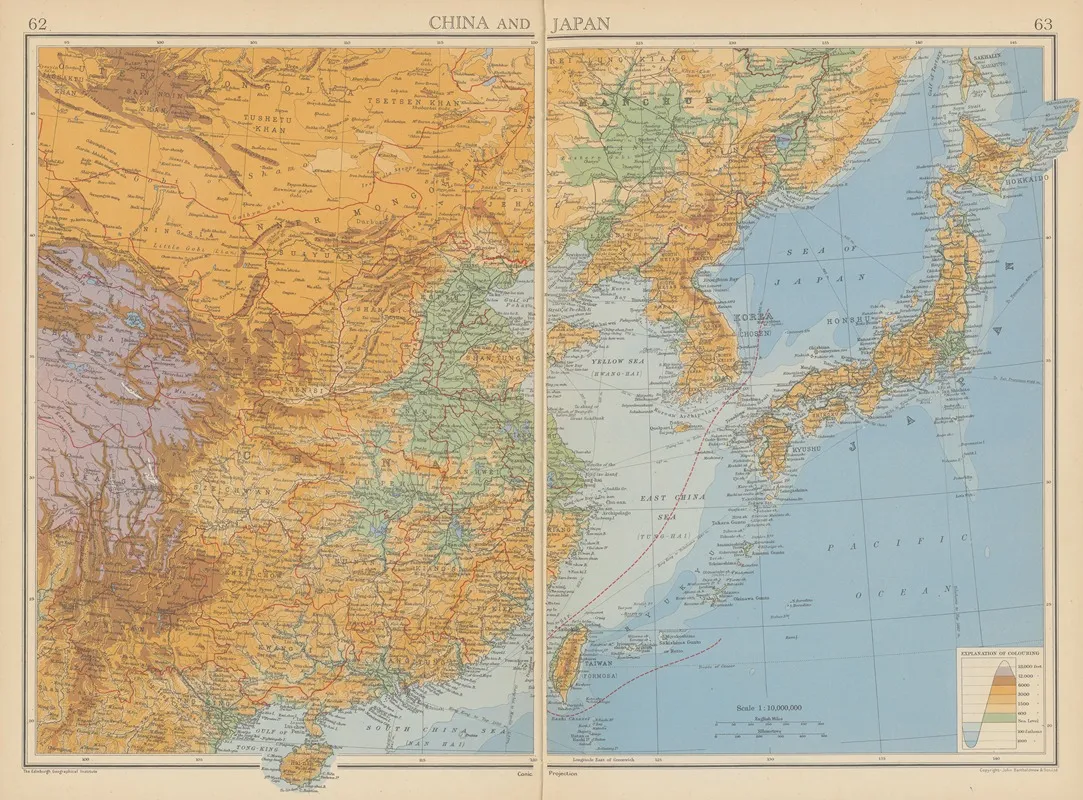 China And Japan Wall Art by John George Bartholomew - High-Resolution Digital Print