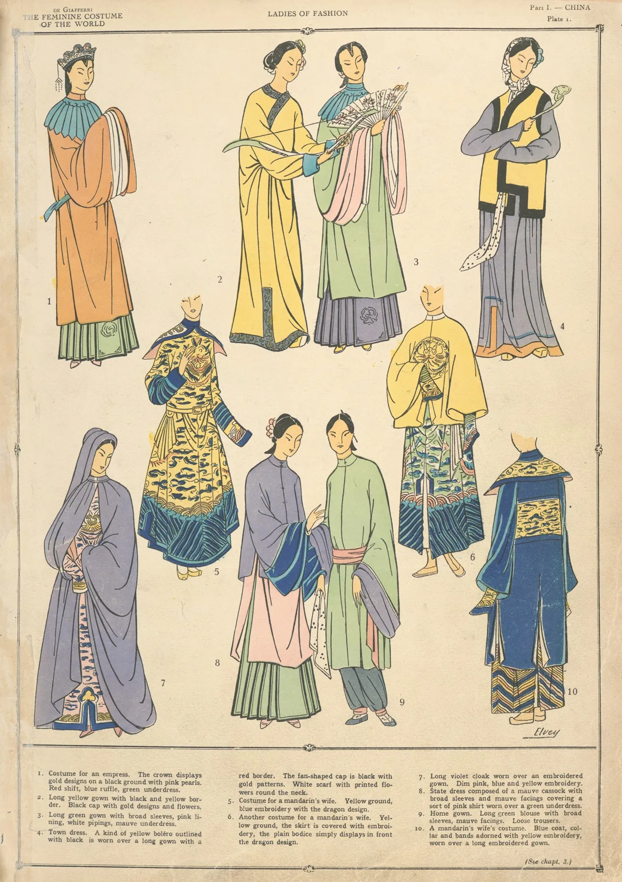 China Ladies Of Fashion Wall Art by Paul Louis de Giafferri - High-Resolution Digital Print