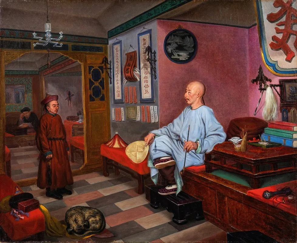 Chinese Trader In Kyakhta Russia Wall Art by Karl Mazér - High-Resolution Digital Print