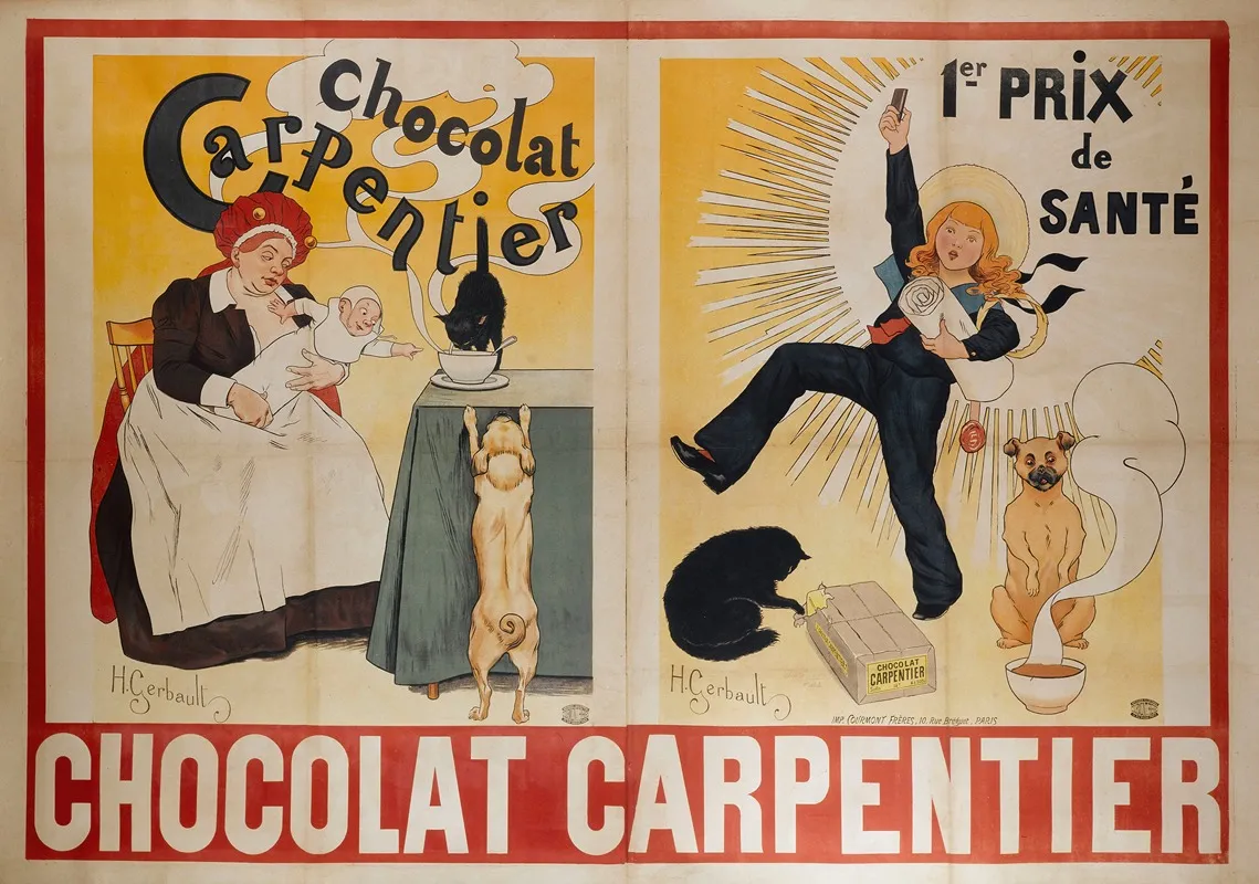 Chocolat Carpentier 1er Prix De Sante Wall Art by Henry Gerbault - High-Resolution Digital Print