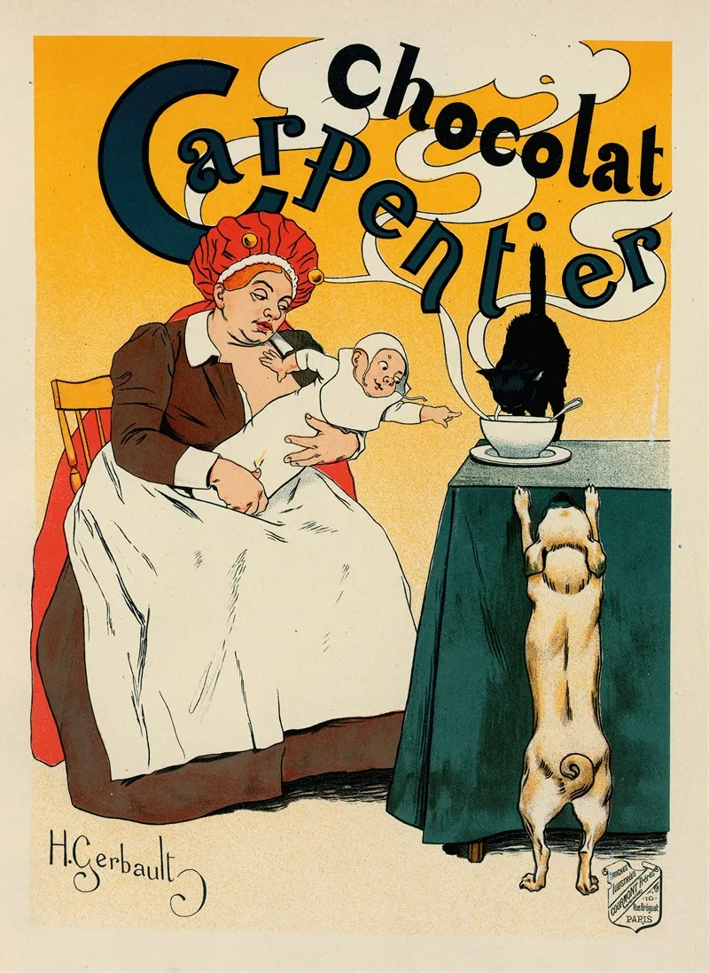 Chocolat Carpentier Wall Art by Henry Gerbault - High-Resolution Digital Print