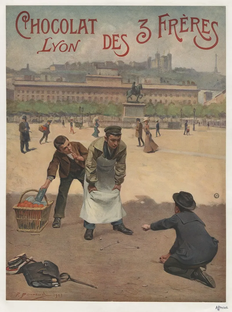 Chocolat Des Trois Freres Wall Art by Pierre Bonnaud - High-Resolution Digital Print