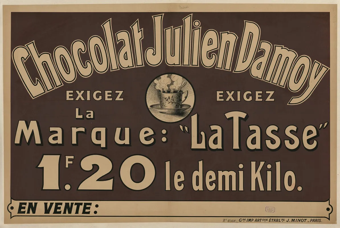Chocolat Julien Damoy Wall Art by Imp. J. Minot - High-Resolution Digital Print