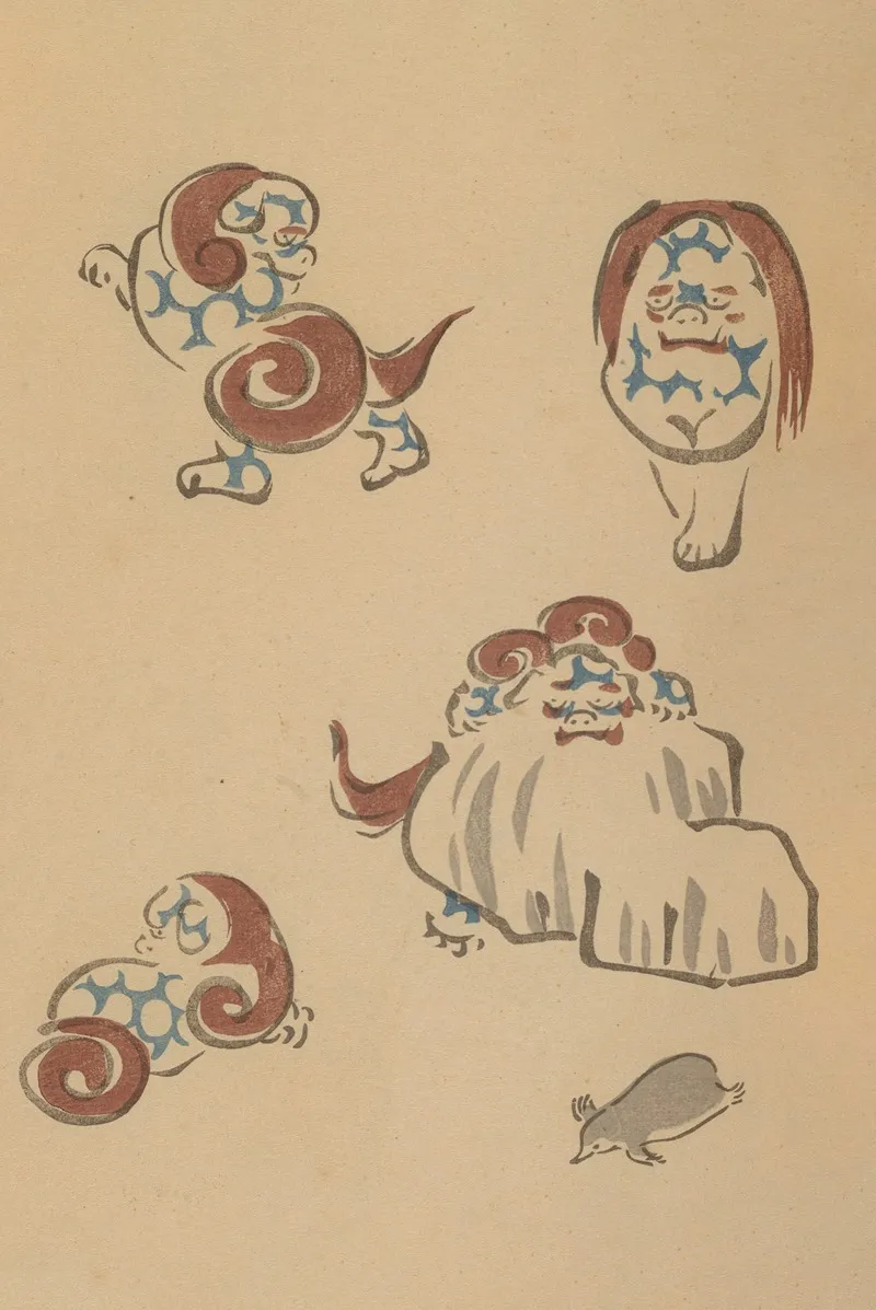 Choju Ryakugashiki Pl 12 Wall Art by Masayoshi Kitao - High-Resolution Digital Print