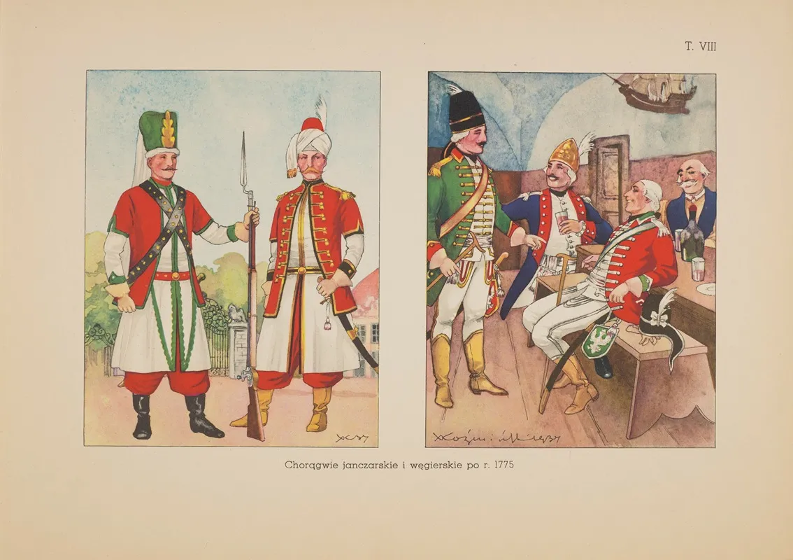 Choragwie‎ ‎janczarskie‎ ‎i‎ ‎wegierskie‎ ‎po‎ ‎r ‎ ‎1775 Wall Art by Stanisław Haykowski - High-Resolution Digital Print
