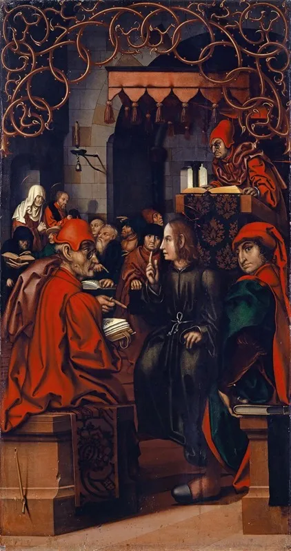 Christ Among The Doctors 4 Wall Art by Hans Fries - High-Resolution Digital Print