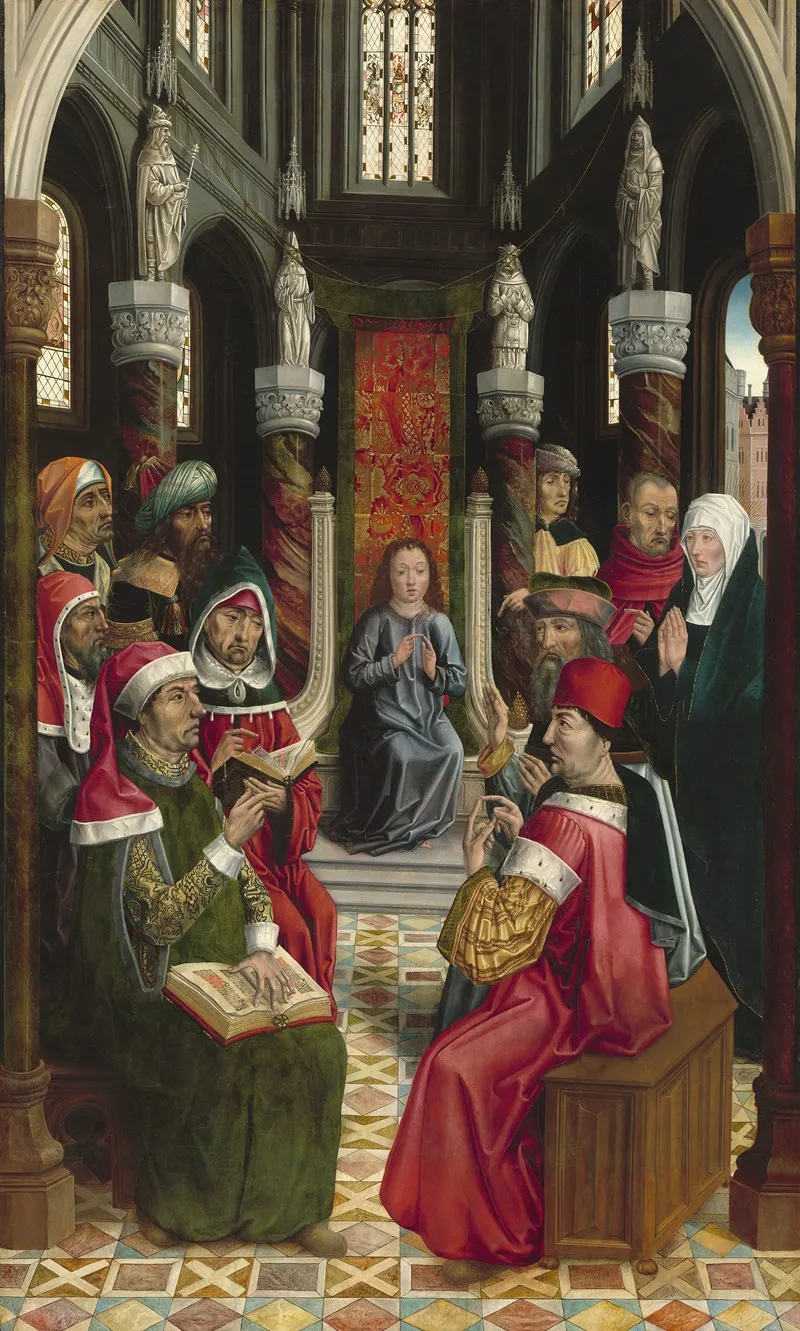 Christ Among The Doctors 9 Wall Art by Master of the Catholic Kings - High-Resolution Digital Print