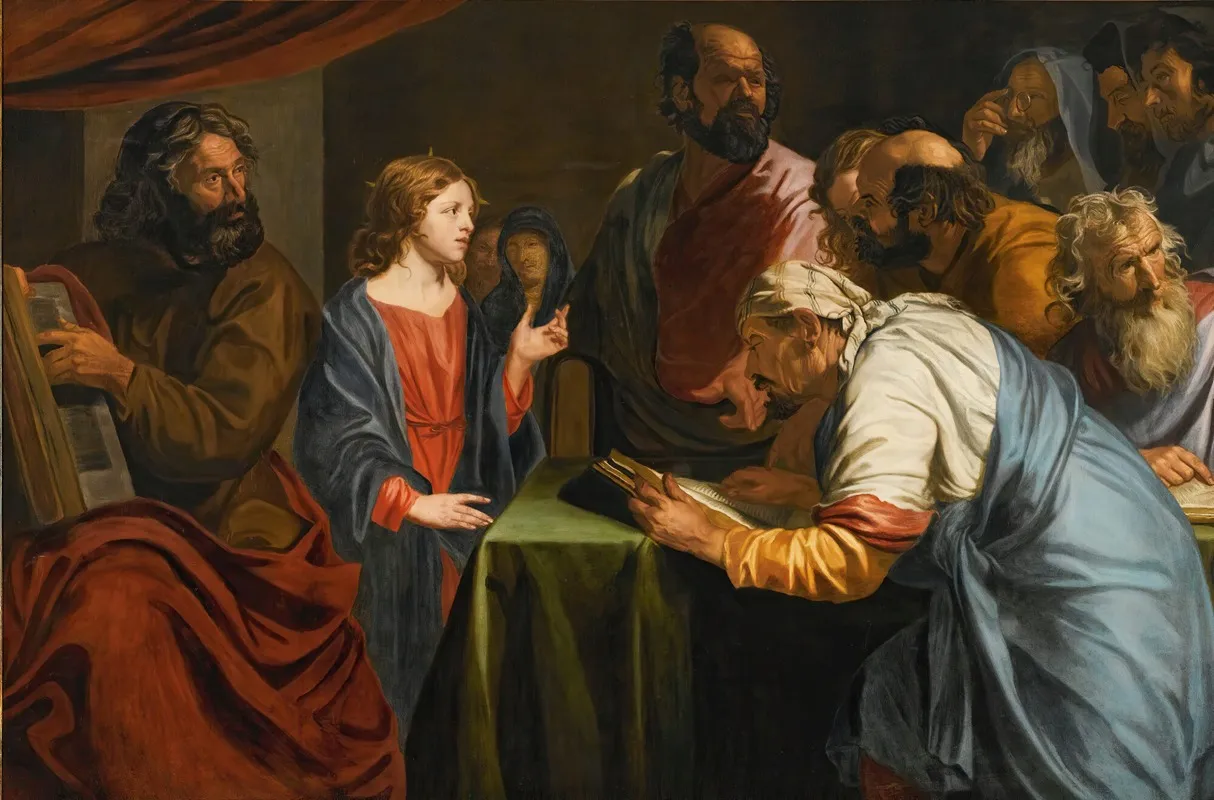 Christ Amongst The Pharisees Wall Art by Flemish School - High-Resolution Digital Print