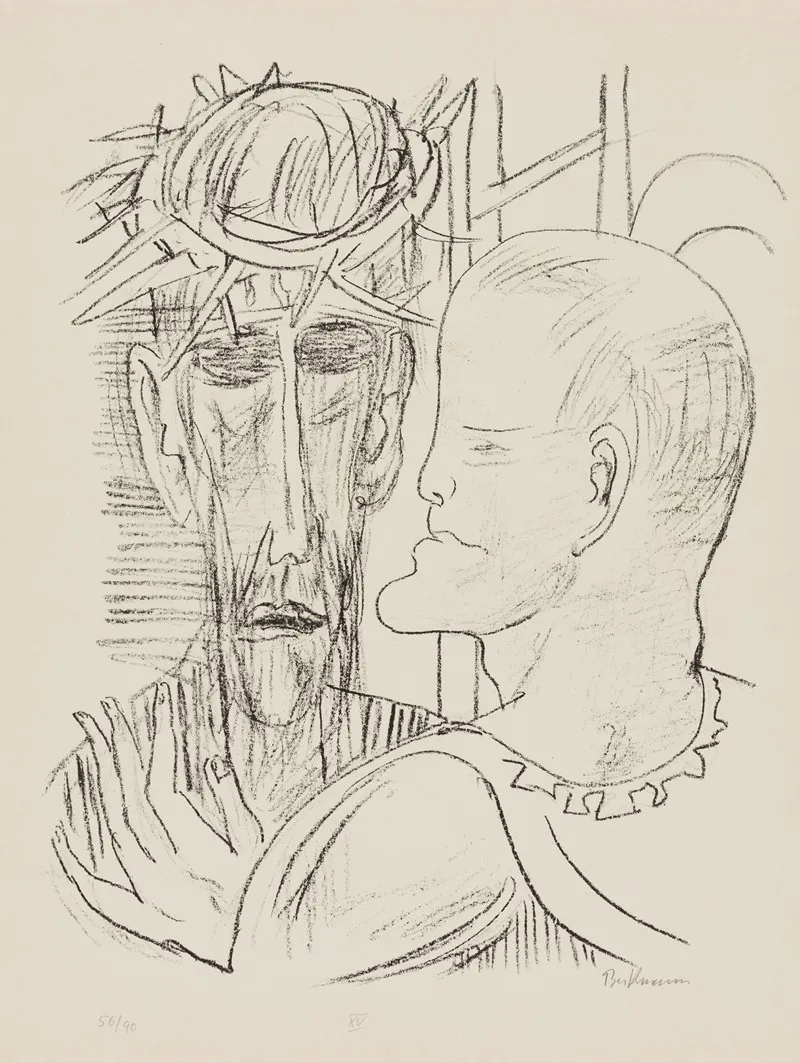Christ And Pilate Wall Art by Max Beckmann - High-Resolution Digital Print