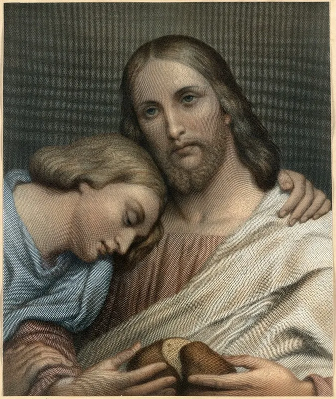 Christ And St John Wall Art by Ary Scheffer - High-Resolution Digital Print