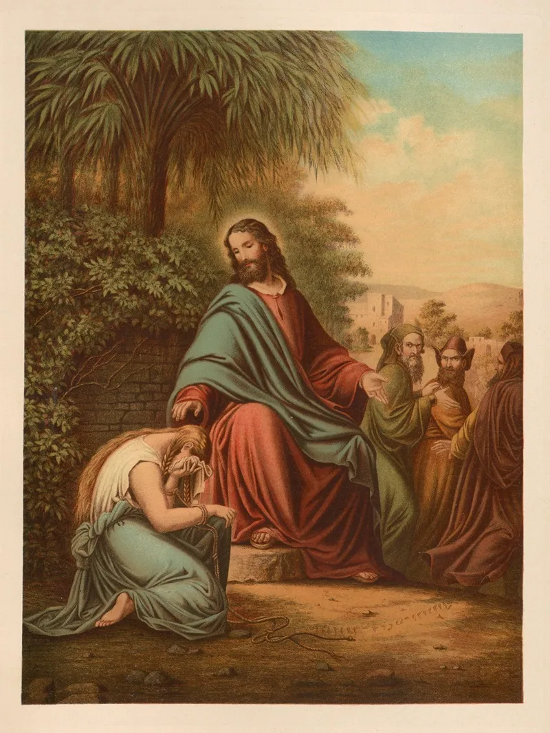 Christ And The Adulteress 12 Wall Art by Jan Ladislaw Sýkora - High-Resolution Digital Print