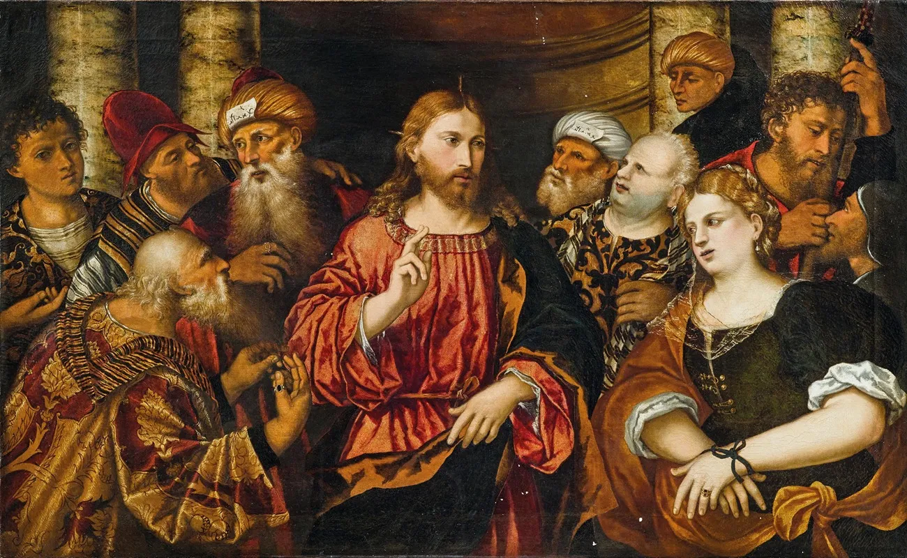 Christ And The Adultress Wall Art by Rocco Marconi - High-Resolution Digital Print