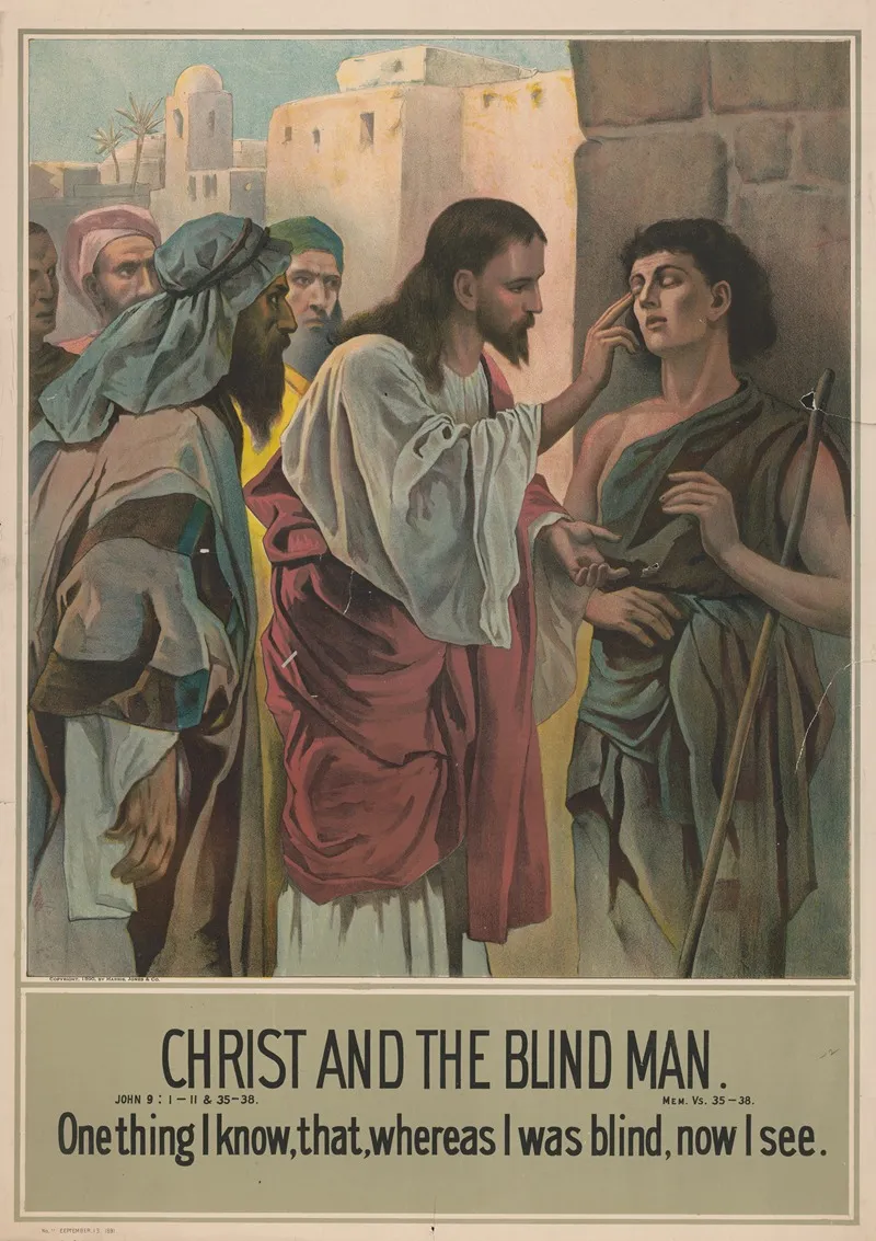 Christ And The Blind Man 2 Wall Art by Harris, Jones &amp; Co - High-Resolution Digital Print