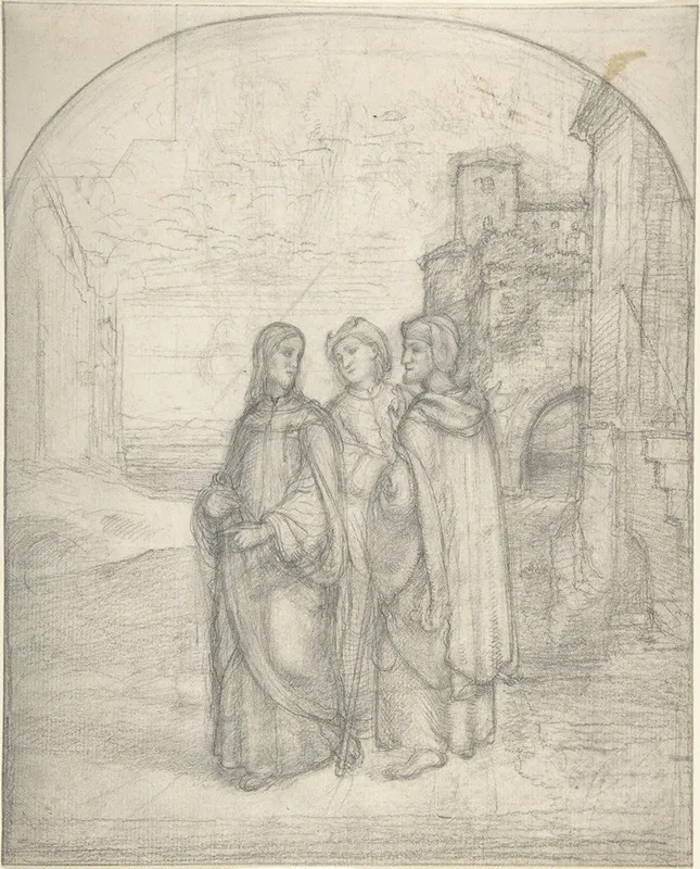 Christ And The Pilgrims Of Emmaus